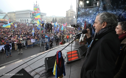 Bernard-Henri Lévy in Kiev on Maïdan square